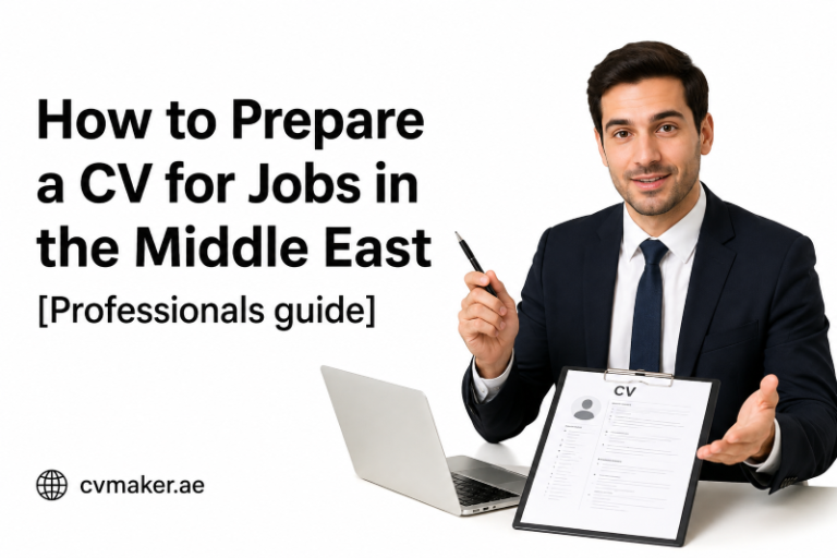 How to Prepare a CV for Jobs in the Middle East [Professionals guide]
